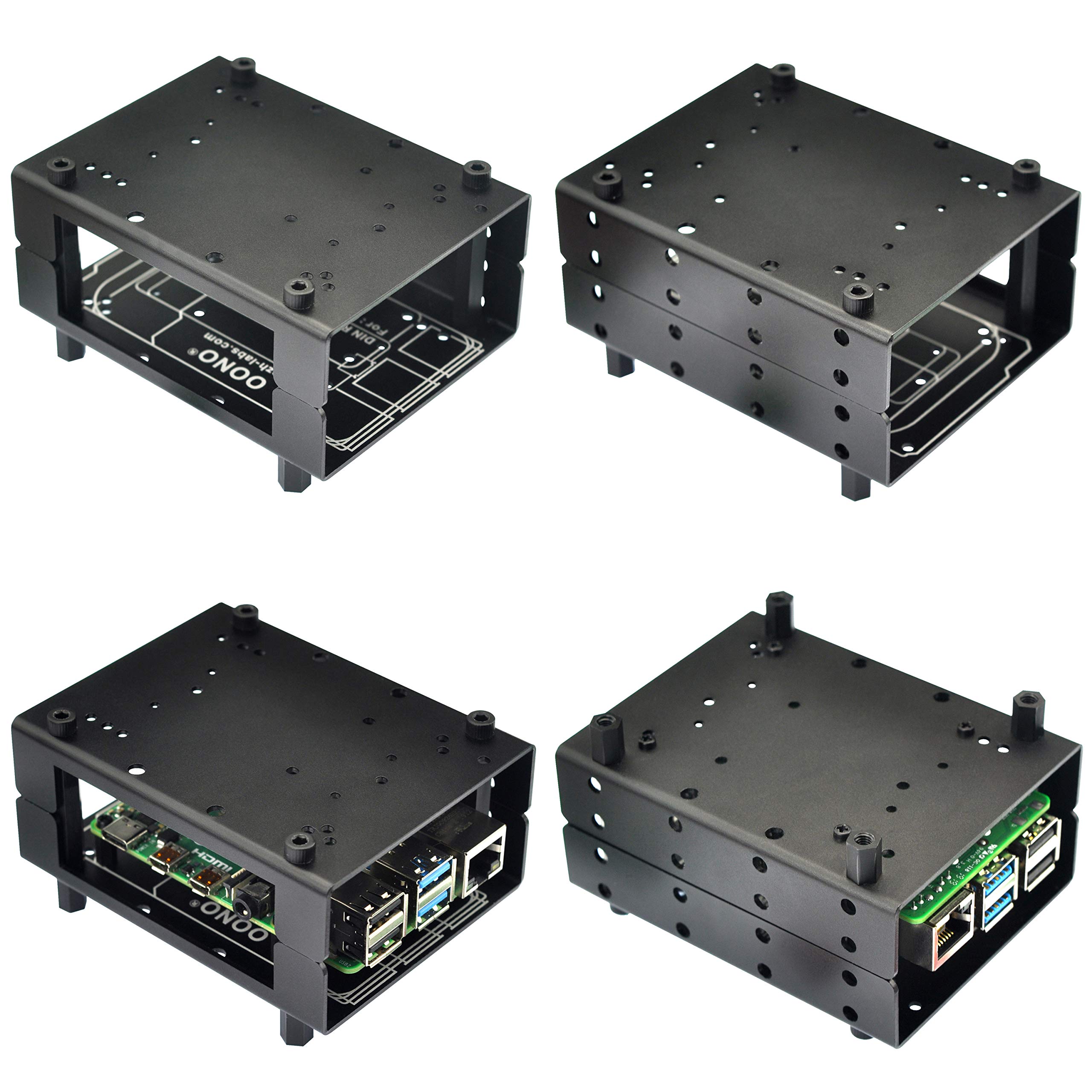 OONO Semi Enclosed Enclosure Kit for Raspberry Pi BeagleBone Arduino UNO Mega Durable Protection and Easy Access - View 4 of 8