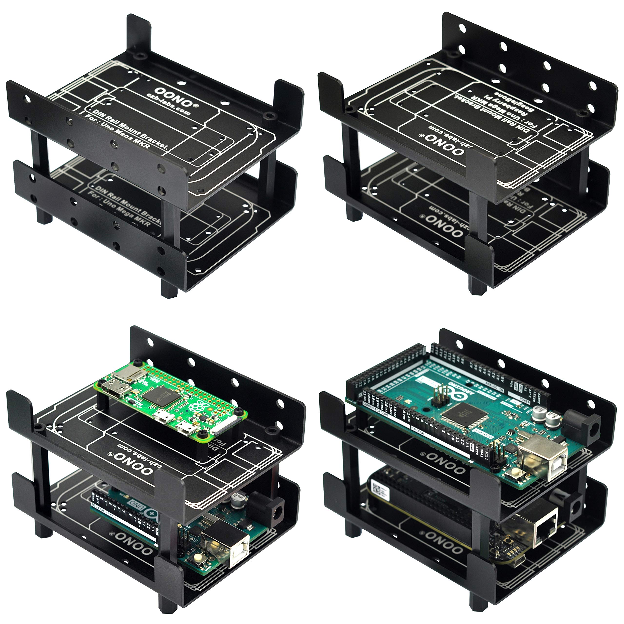 OONO Semi Enclosed Enclosure Kit for Raspberry Pi BeagleBone Arduino UNO Mega Durable Protection and Easy Access - View 5 of 8