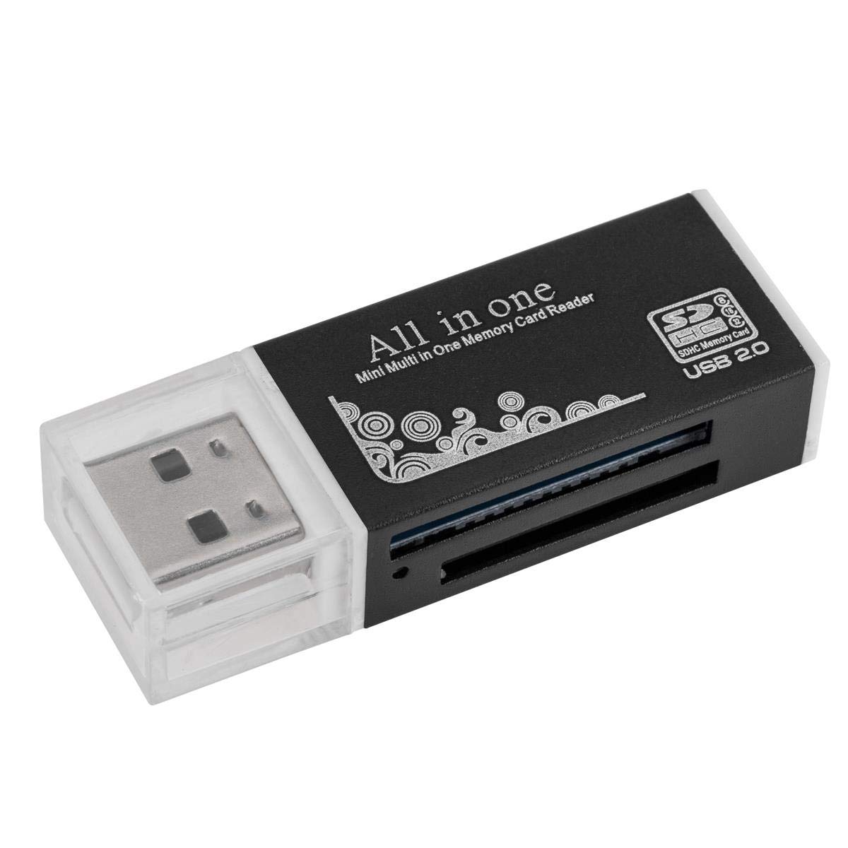 Acuvar Ultra High Speed Memory Card Reader and Writer for SD MicroSD USB Devices Plug and Play for OSX Windows and Chrome