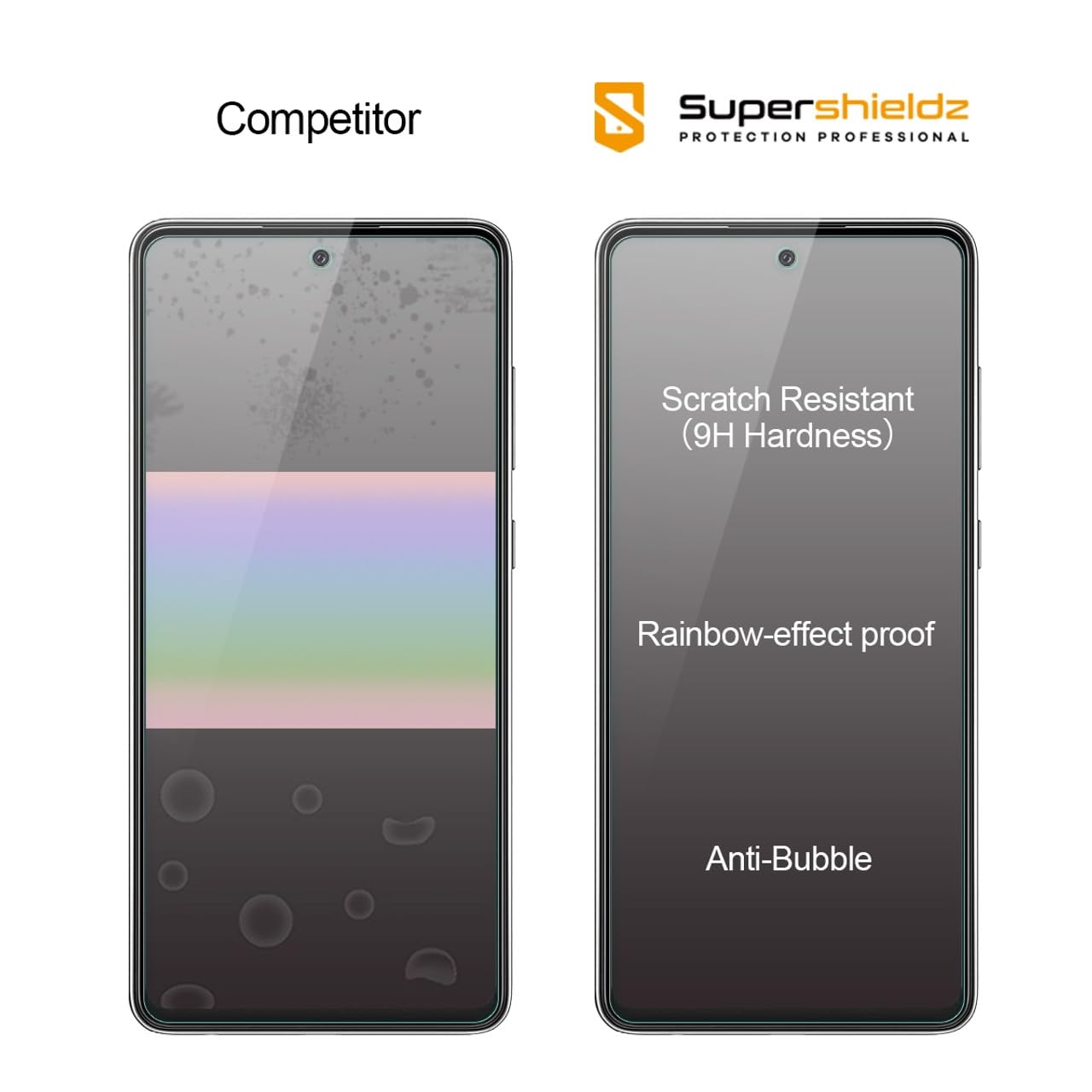 Supershieldz 3 Pack Tempered Glass Screen Protector for Samsung Galaxy A72 A72 5G Anti Scratch Bubble Free - View 2 of 5