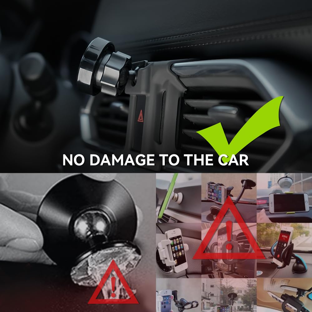 BEERTE Phone Holder for BMW 3 Series 2012-2018 and 4 Series 2013-2020 Strong Magnetic Adjustable Car Air Vent Dashboard Mount for Any Phone - View 7 of 8