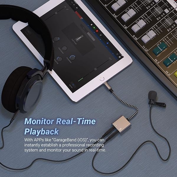 Cubilux Cubilux Lightning to 3.5mm Microphone Adapter for iPhone 14/13/12/11/SE/Xr/Xs Max - Audio & MIC Splitter for iPad - View 5 of 8