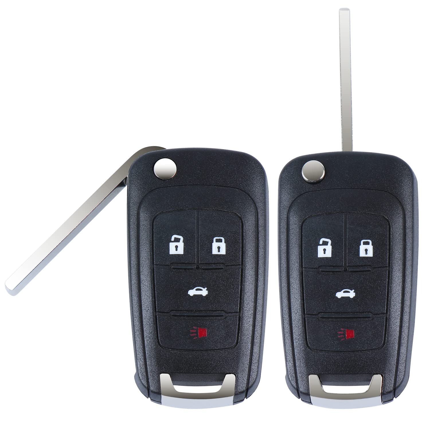 Keyless Entry Remote Flip for 2010-2017 Chevy Equinox Sonic Malibu Camaro Cruze and 2010-2016 Buick Lacrosse Regal Verano Pack of 2