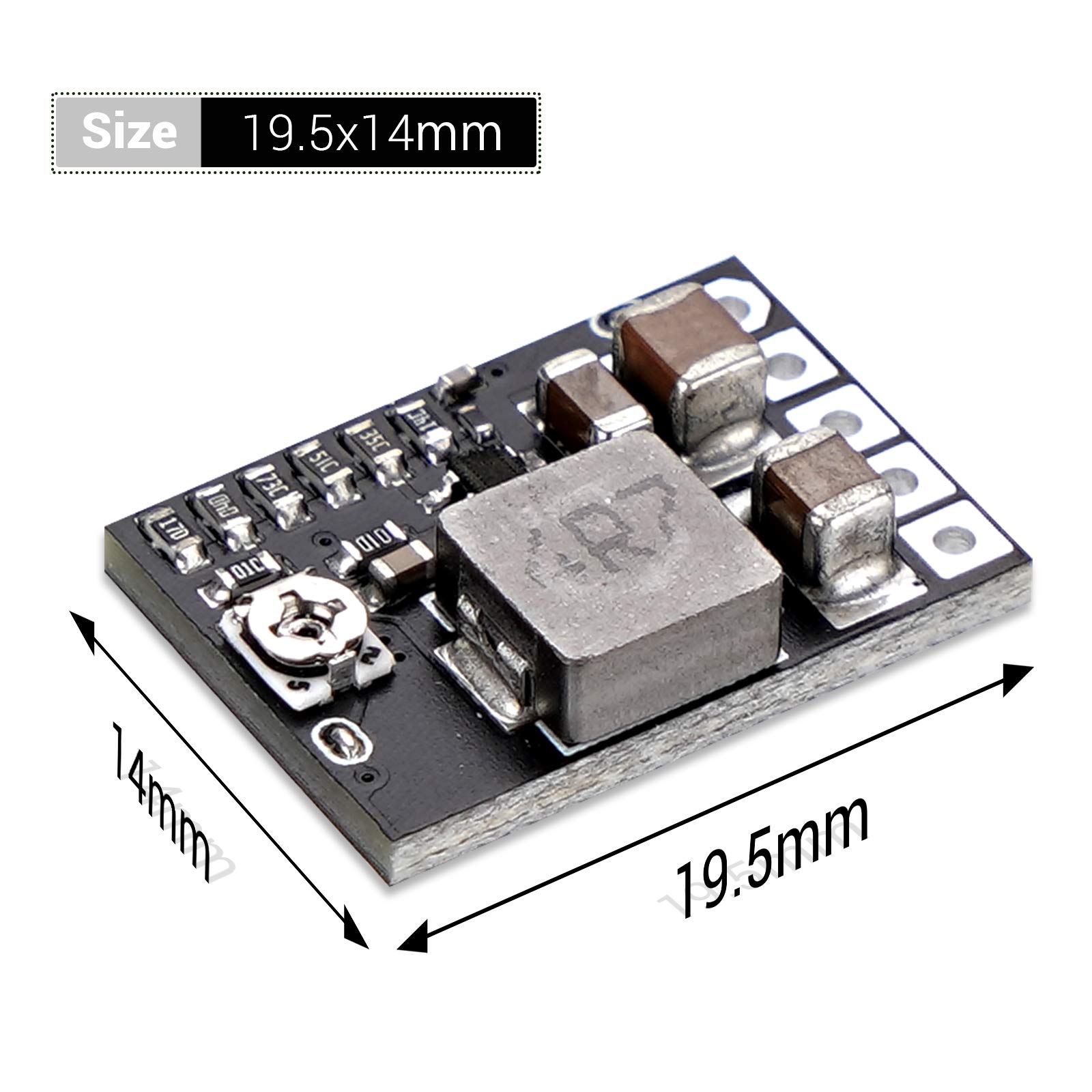 DROK DROK DC Buck Converter Mini Voltage Regulator 6pcs 4.5-20V to 5V Step Down Transformer Power Supply Stabilizer Module 3A 10W - View 3 of 8