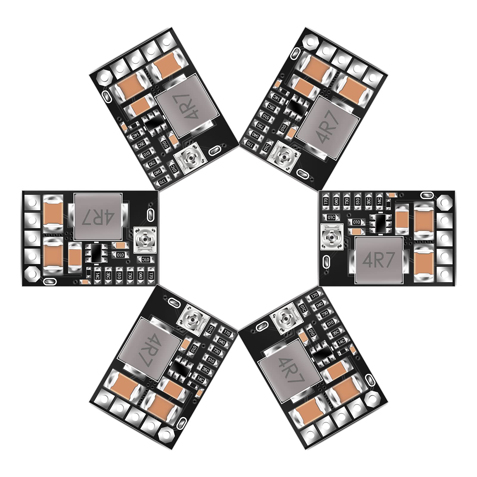 DROK DC Buck Converter Mini Voltage Regulator 6pcs 4.5-20V to 5V Step Down Transformer Power Supply Stabilizer Module 3A 10W
