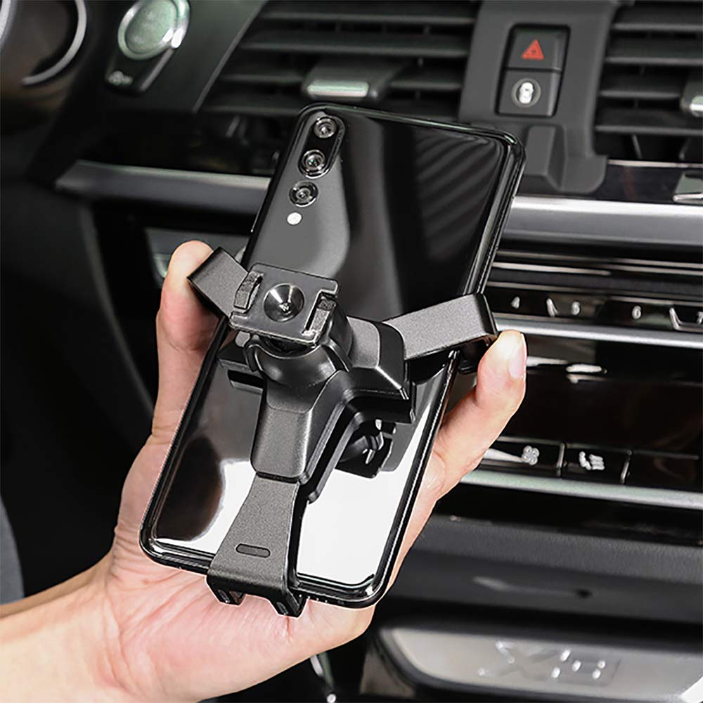 Bwen Carbon Fiber Phone Holder for BMW 3 Series 2012-2018 Adjustable Air Vent Mount 360 Rotation Compatible with iPhone 9 to 18 - View 4 of 7