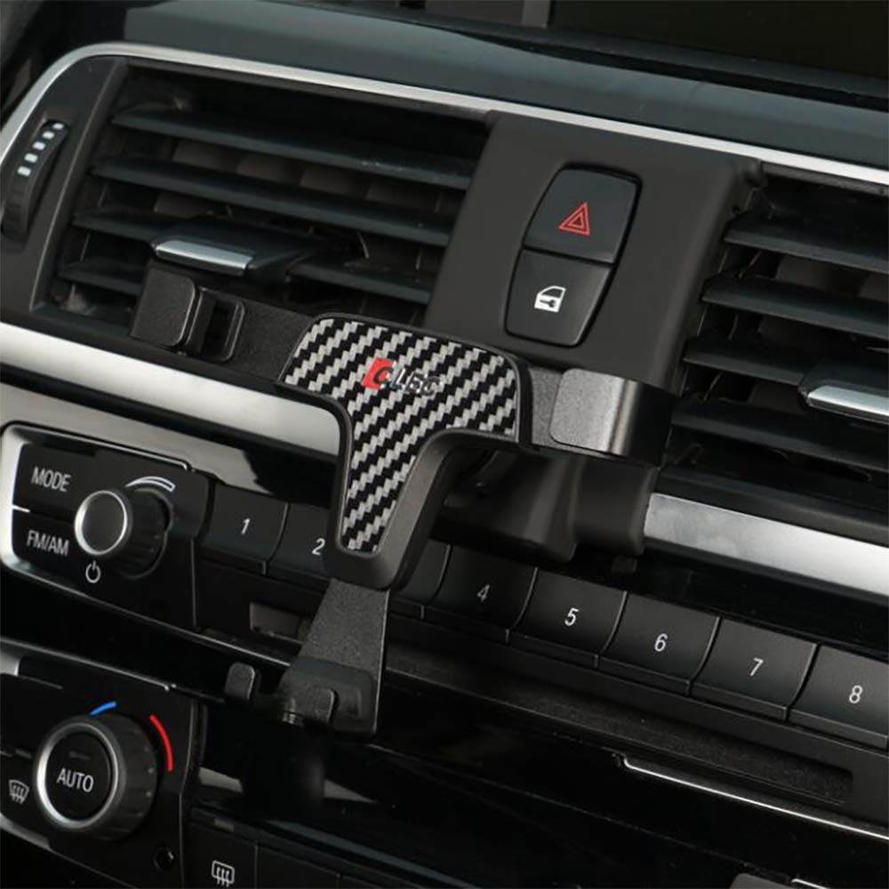 Bwen Carbon Fiber Phone Holder for BMW 3 Series 2012-2018 Adjustable Air Vent Mount 360 Rotation Compatible with iPhone 9 to 18