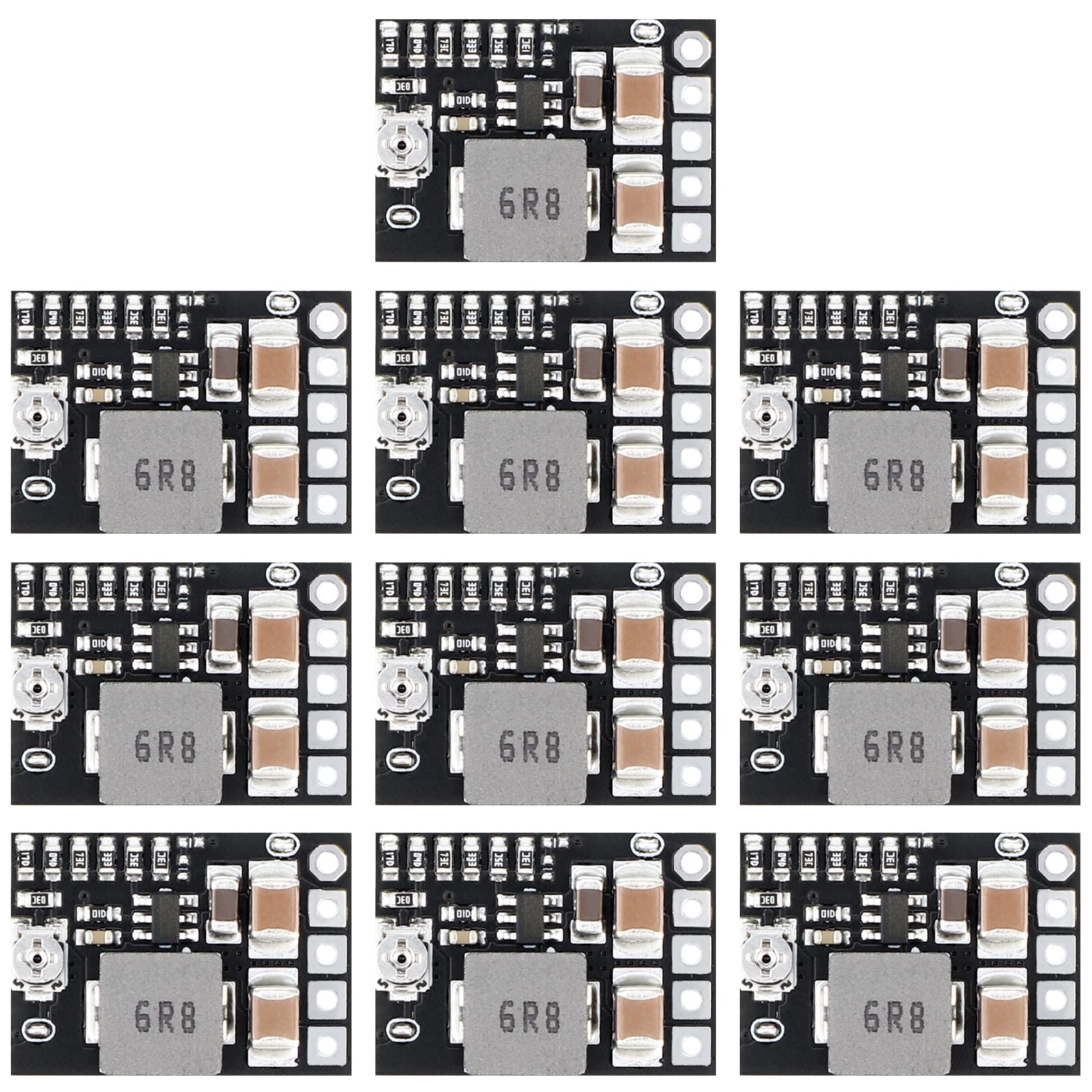 DROK DC 12V to 5V Buck Converter 10pcs Mini Voltage Regulator Board Step Down Power Supply Stabilizer Module 3A Adjustable Output - View 4 of 8