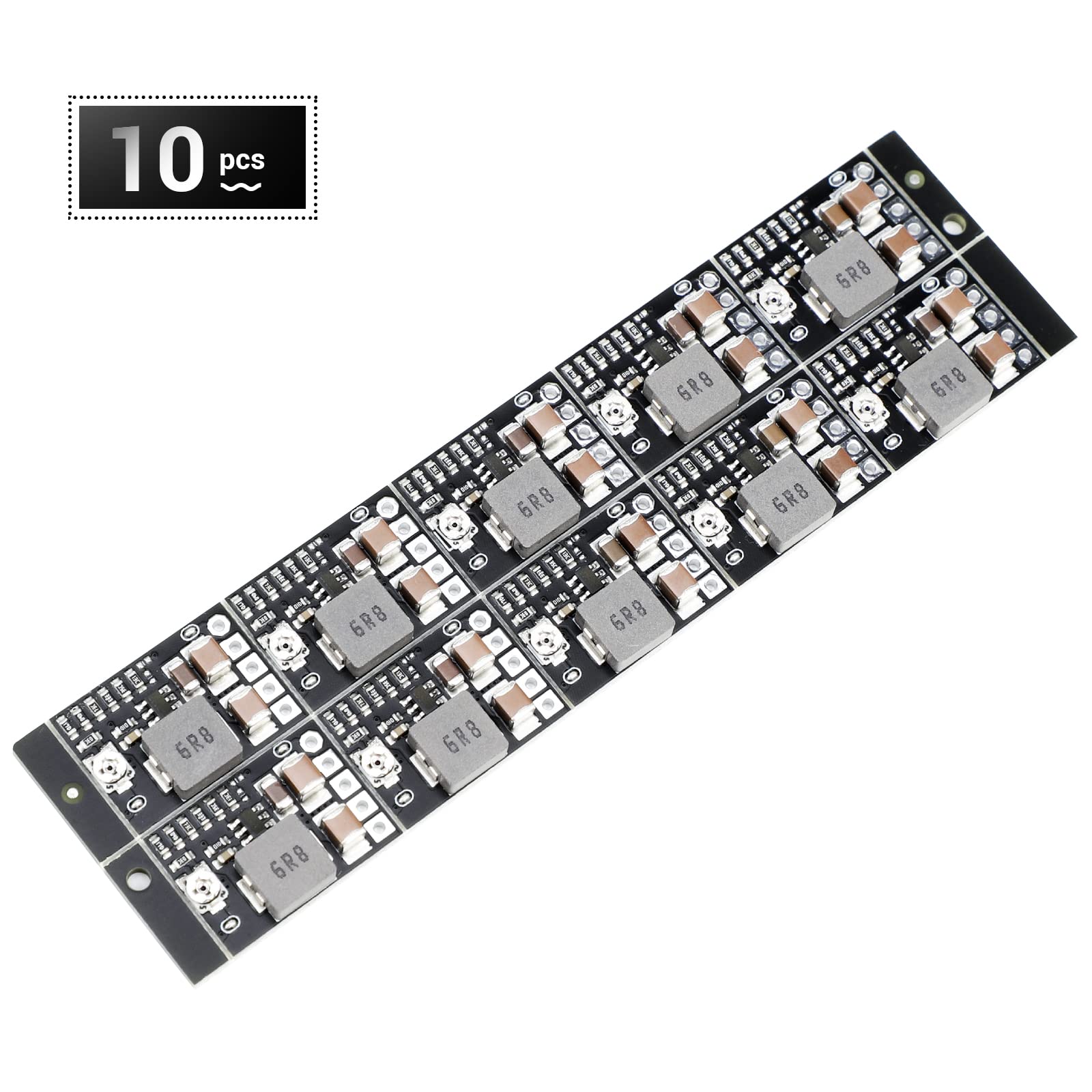 DROK DC 12V to 5V Buck Converter 10pcs Mini Voltage Regulator Board Step Down Power Supply Stabilizer Module 3A Adjustable Output - View 5 of 8