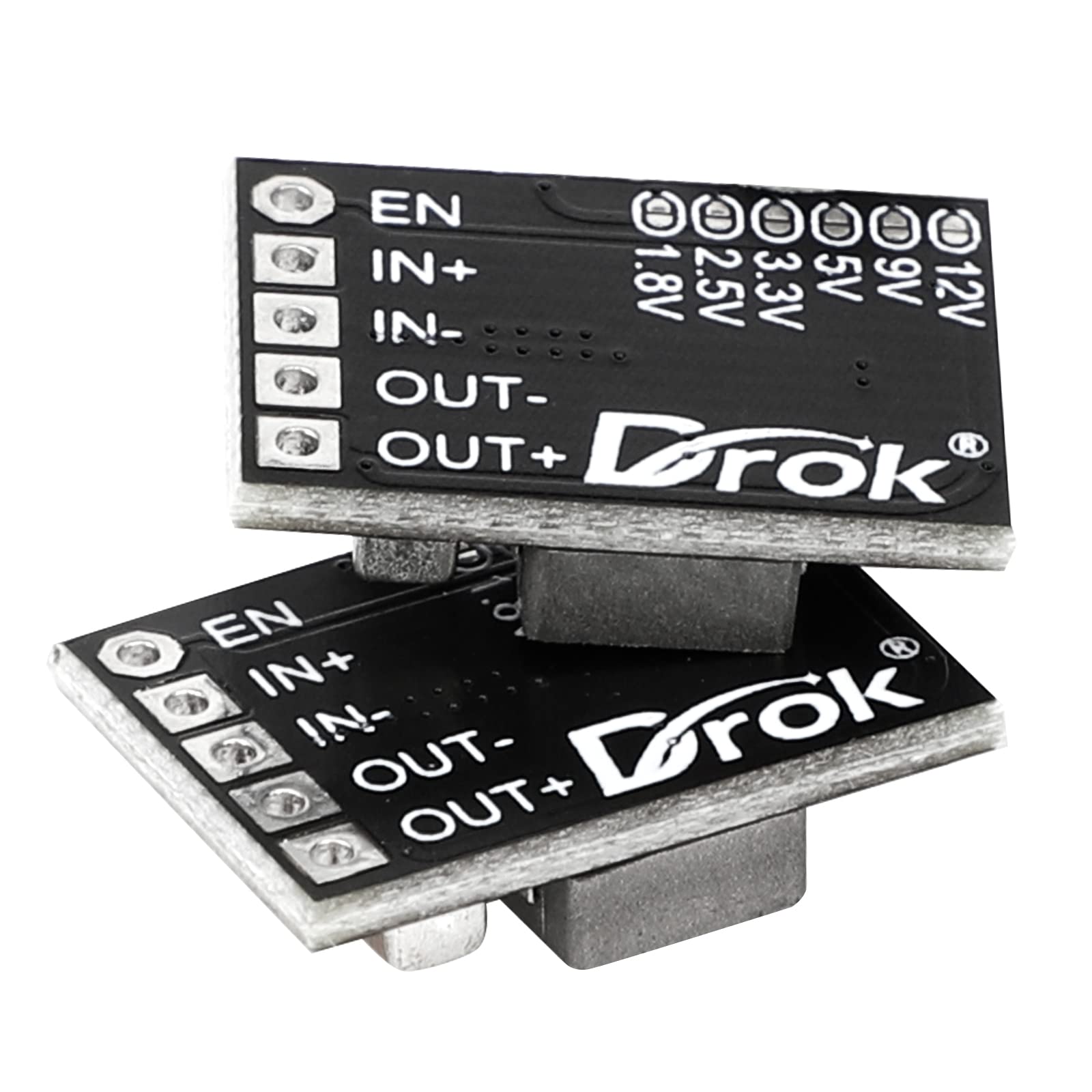 DROK DC 12V to 5V Buck Converter 10pcs Mini Voltage Regulator Board Step Down Power Supply Stabilizer Module 3A Adjustable Output - View 8 of 8