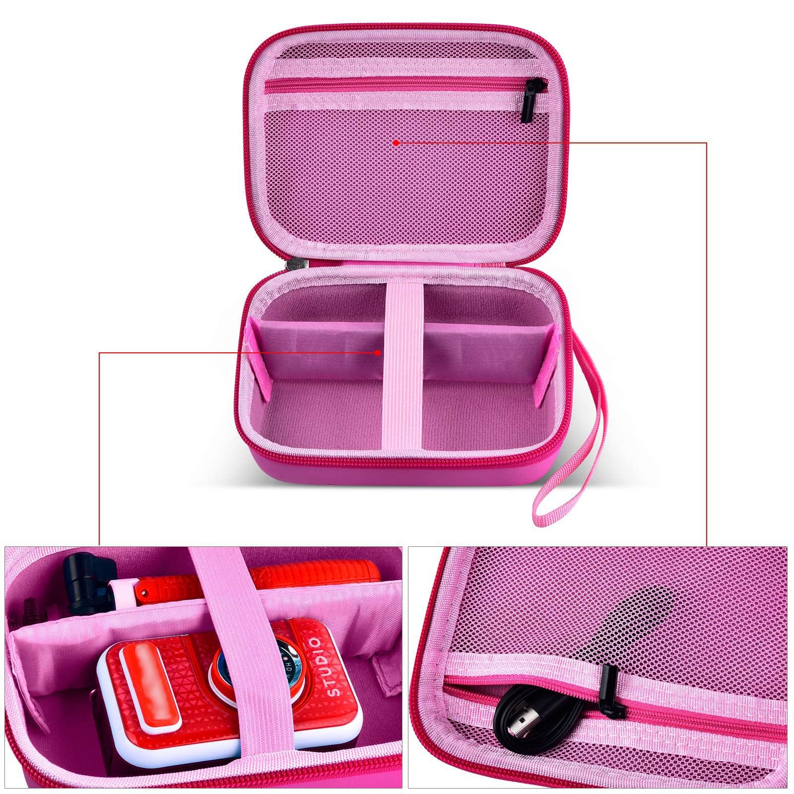 Kids Camera Case for VTech KidiZoom Creator Cam and KODAK Printomatic Digital Cameras Pink Carrying Storage Organizer Bag - View 3 of 6