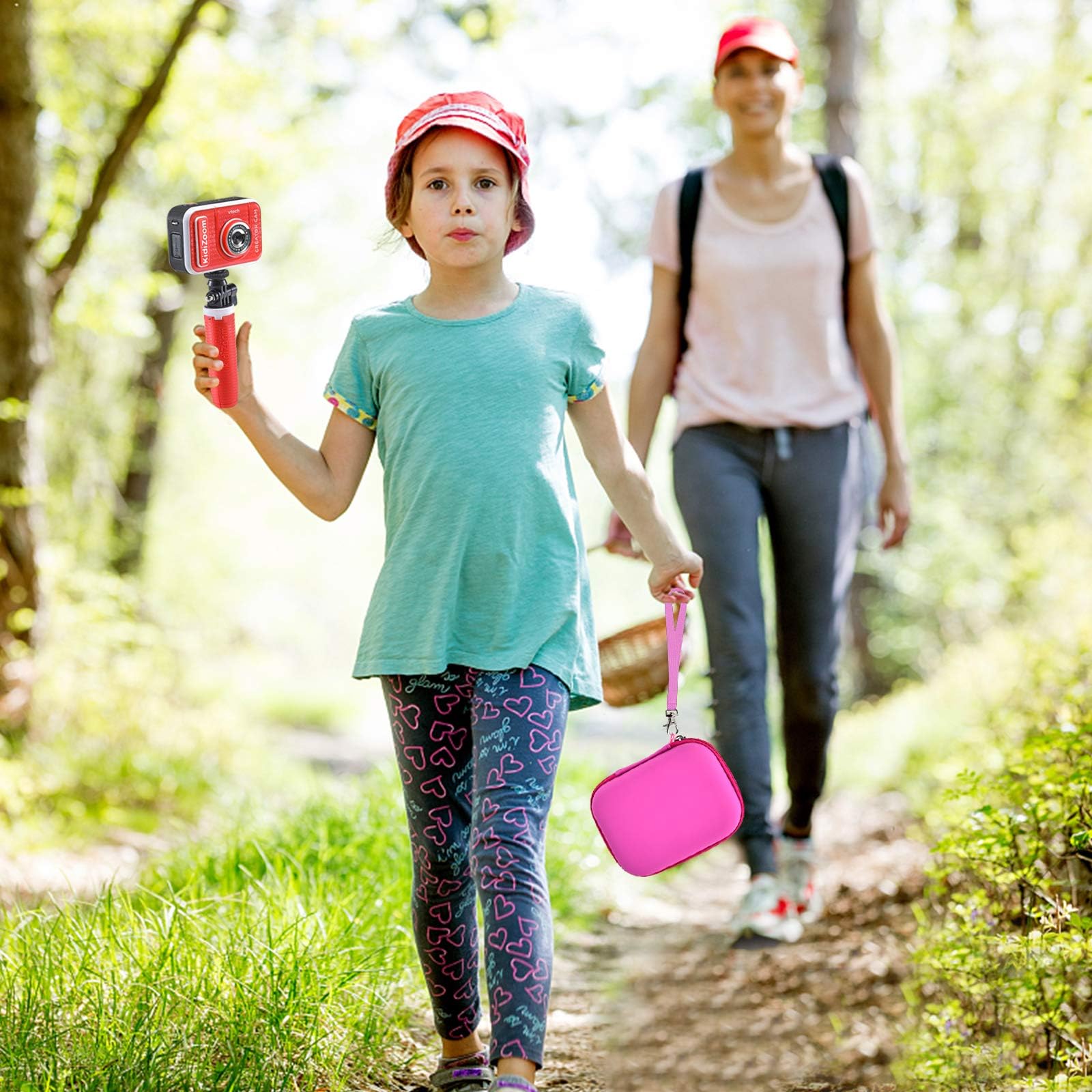 Kids Camera Case for VTech KidiZoom Creator Cam and KODAK Printomatic Digital Cameras Pink Carrying Storage Organizer Bag - View 6 of 6
