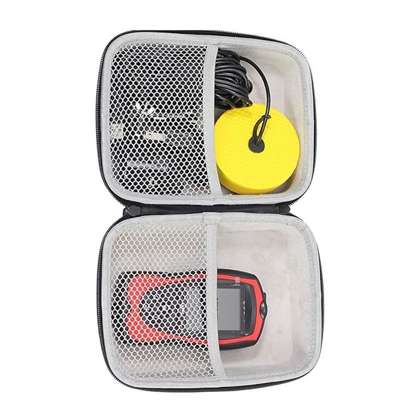LUCKY LUCKY Hard Travel Case for Handheld Fish Finder Waterproof for Ice Fishing and Kayak Sonar Transducer Boat Fishing Finders