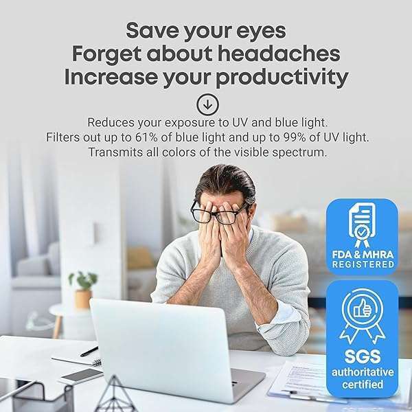 VINTEZ "VINTEZ 15.6" Blue Light Blocking Screen Protector - Anti-UV Eye Filter for Laptops & Monitors" - View 4 of 11