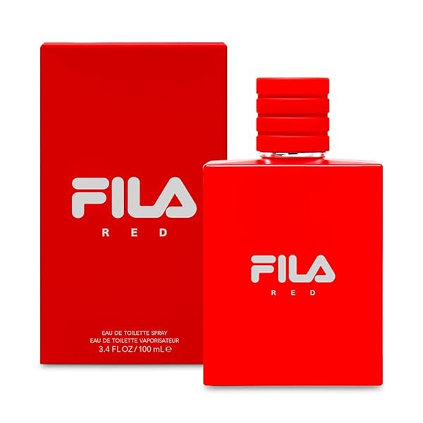 Fila FILA RED Fragrance for Men - Sporty Eau de Toilette with Bergamot, Jasmine & Sandalwood - Perfect Day or Night Scent - 3.4 oz