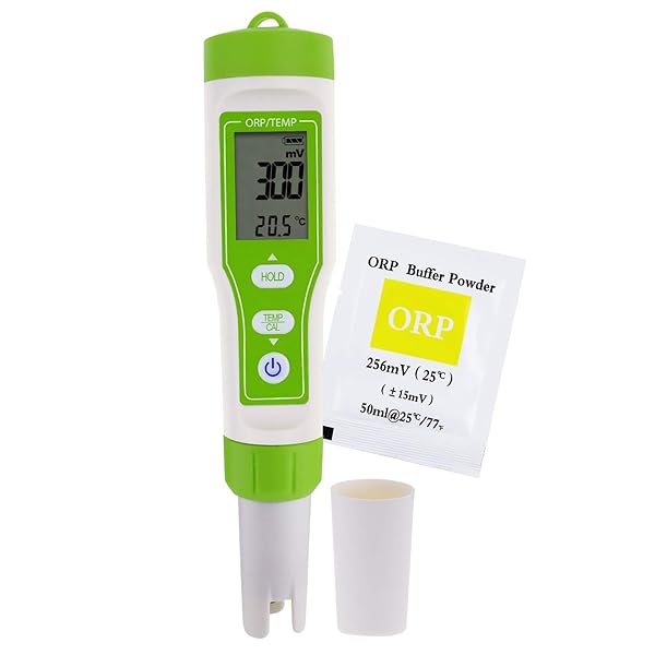 DANOPLUS Buy Digital ORP Meter with Automatic Calibration & ORP Buffer Powder for Accurate Water Testing