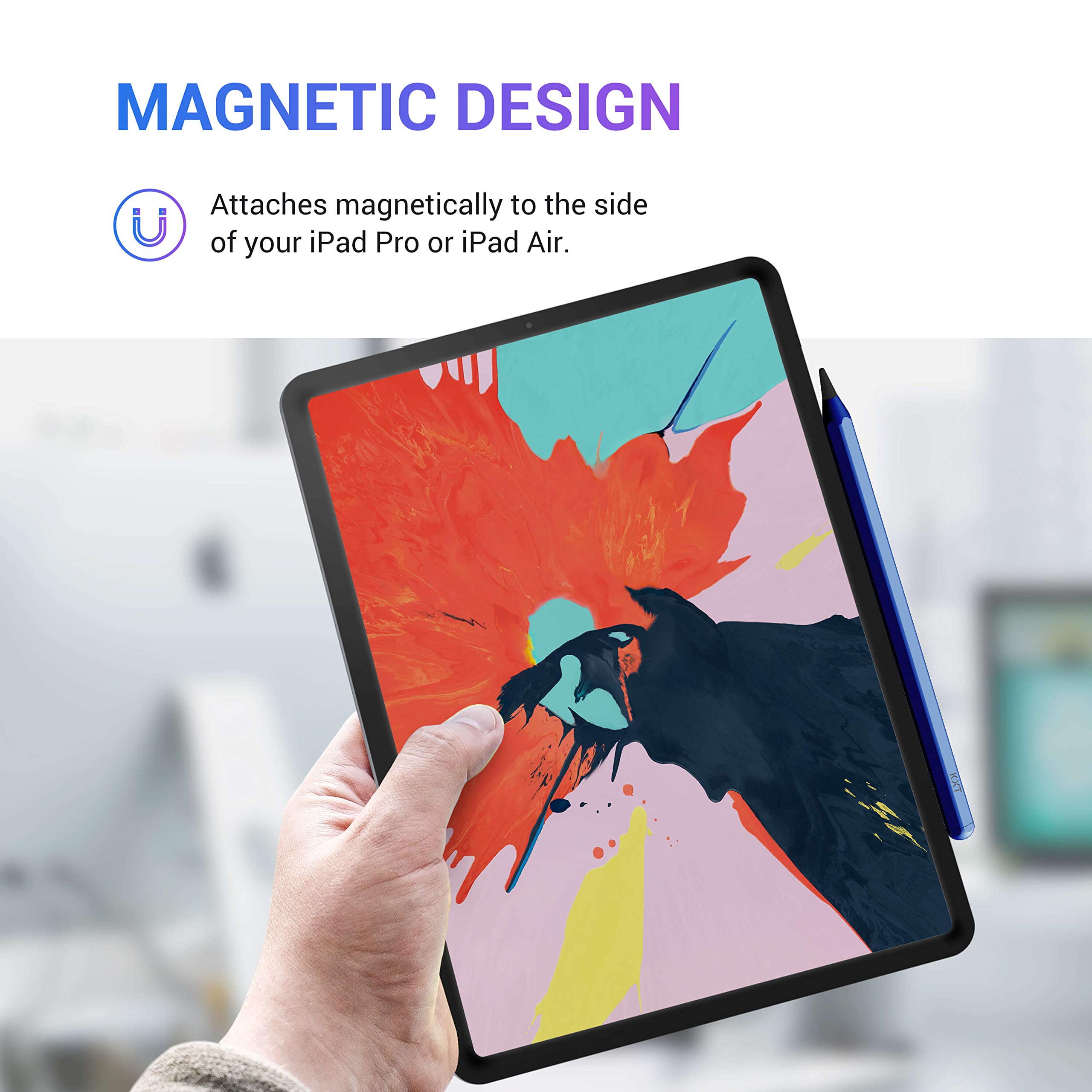 KXT Tilt Sensitivity Palm Rejection Stylus Pen for Apple iPad Pro Air Mini Precise Writing Drawing Digital Pencil for 2018 and Later Models - View 6 of 6