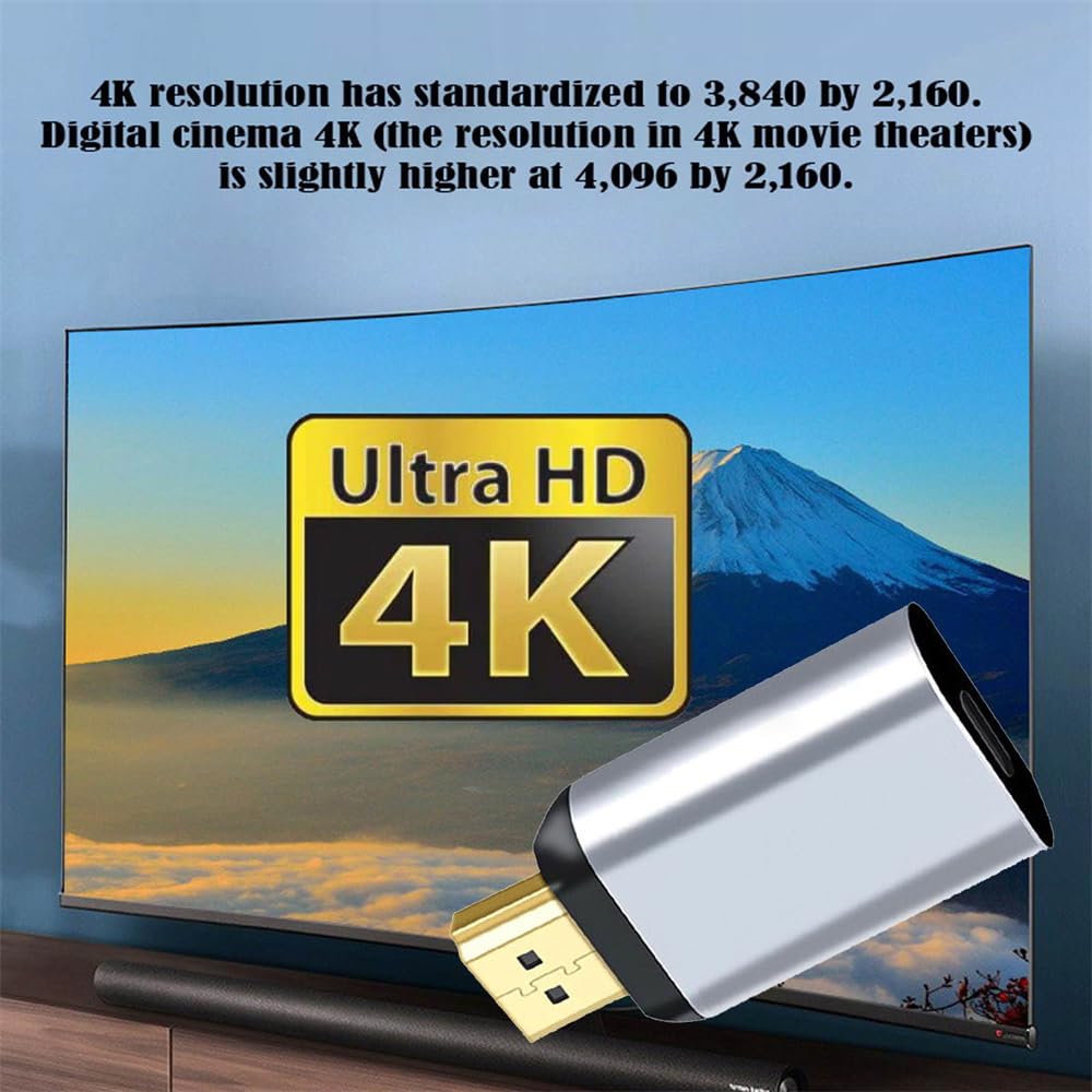 Xiwai USB-C to HDMI Adapter 4K 60Hz for Monitor Tablet Phone Laptop Not Compatible with HDMI Host to Type-C Displays - View 7 of 9
