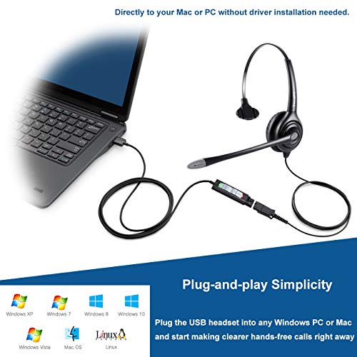 VoiceJoy VoiceJoy USB Headset Quick Disconnect Adapter for Plantronics QD Noise Cancelling PC Headset with Microphone Ideal for Skype and Webinars - View 9 of 10