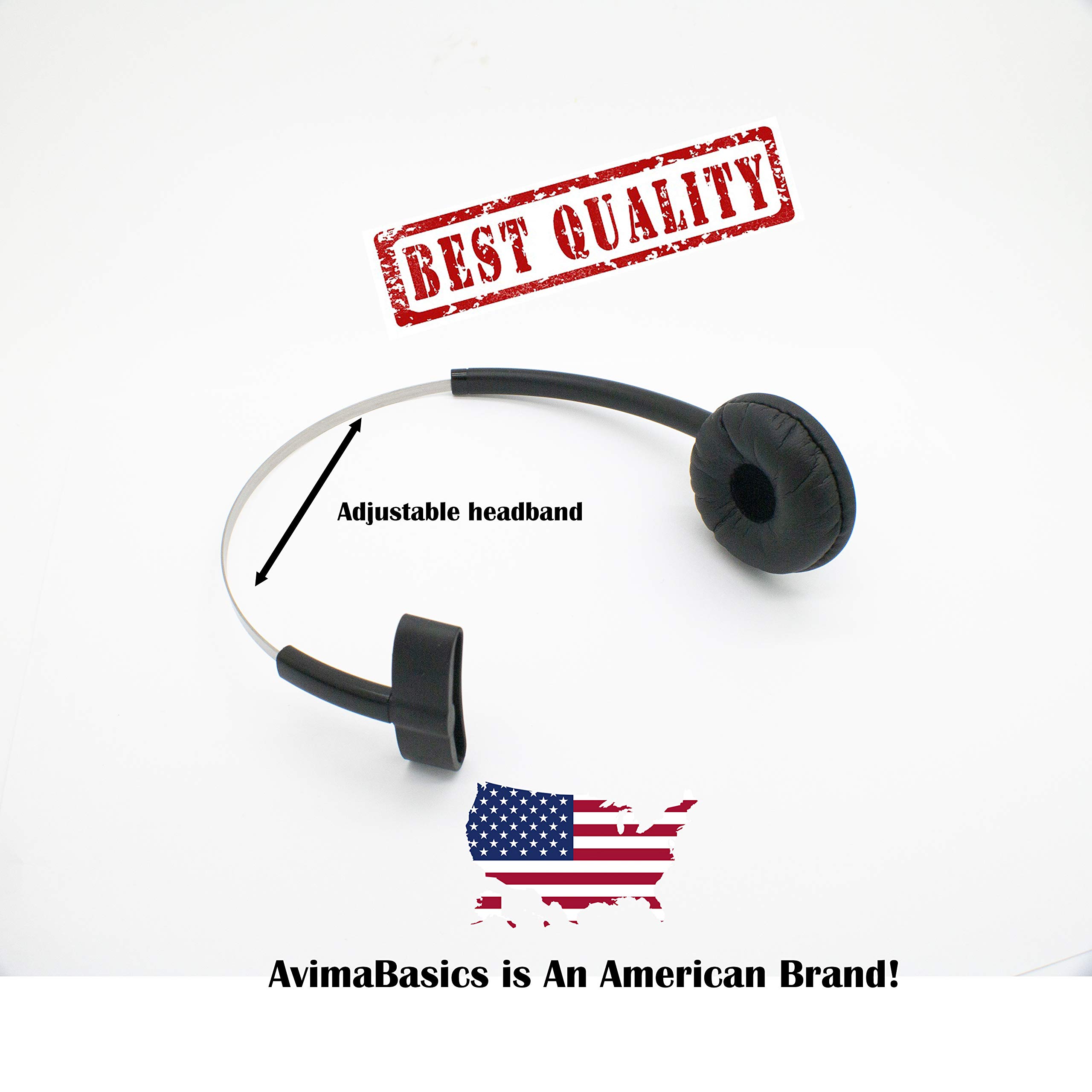 AvimaBasics Standard Headband Premium Replacement for Plantronics Savi CS540 W740 W745 W440 W740-M Over-The-Head Headset - View 3 of 5
