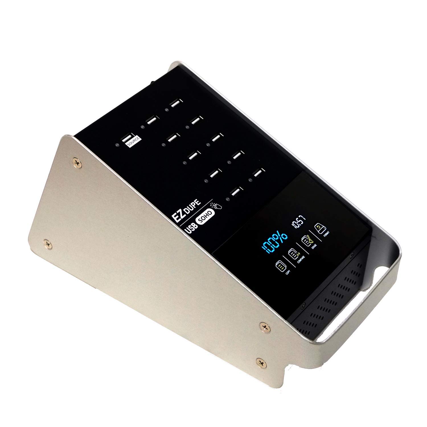 Acumen Disc Acumen Disc EZ Dupe 1 to 10 USB Duplicator Touch Screen Flash Drive Copier for Mass Storage Memory Cards SOHO Series DM-FU0-11V10TP - View 2 of 7