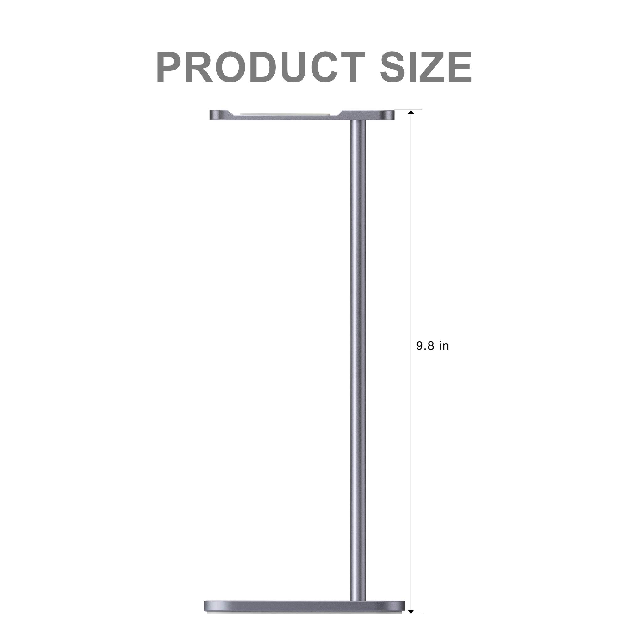 MHQJRH Aluminum Headphones Stand Holder for All Gaming and Wireless Headsets in Space Gray - View 5 of 8