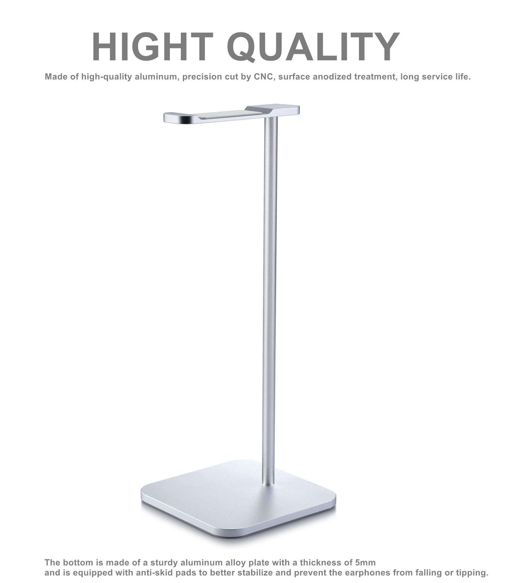 MHQJRH Aluminum Headphone Stand Holder for Sennheiser Sony Bose Beats AKG Razer Headphones Black Display Stand - View 3 of 8