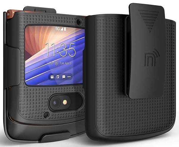 Nakedcellphone Motorola RAZR 5G Case with Clip & Holster - Slim Hard Shell Cover for Moto RAZR 2020 XT2071 - View 4 of 11