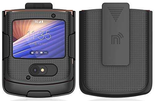 Nakedcellphone Motorola RAZR 5G Case with Clip & Holster - Slim Hard Shell Cover for Moto RAZR 2020 XT2071 - View 6 of 11
