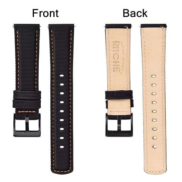 Ritche Ritche Sailcloth Quick Release Watch Band for Samsung Galaxy Watch 6 & Timex/Seiko/Fossil - 20mm Classic Strap for Men & Women - View 7 of 8