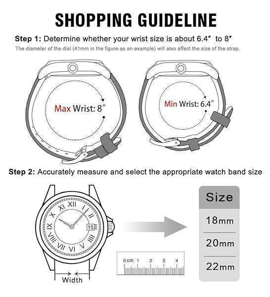 Ritche Ritche Sailcloth Quick Release Watch Band for Samsung Galaxy Watch 6 & Timex/Seiko/Fossil - 20mm Classic Strap for Men & Women - View 8 of 8