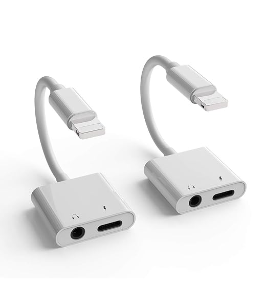 zoyuzan Apple MFi Certified Headphones Adapter & Charger Splitter for iPhone & iPad - Lightning to 3.5mm Dongle - View 2 of 8