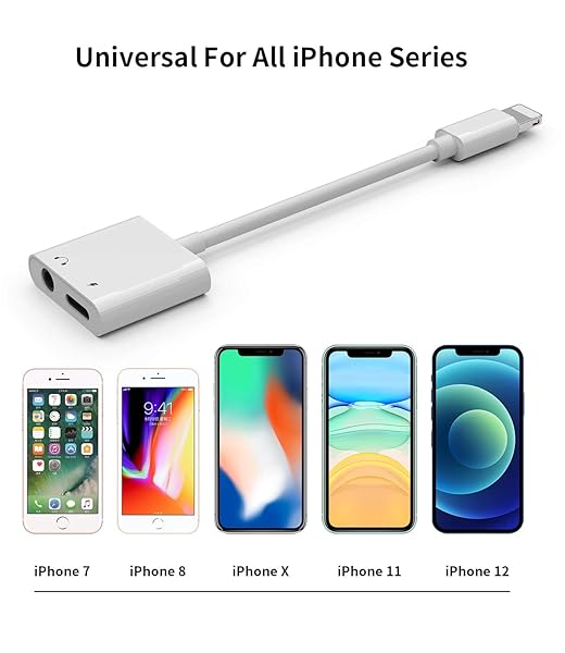 zoyuzan Apple MFi Certified Headphones Adapter & Charger Splitter for iPhone & iPad - Lightning to 3.5mm Dongle - View 5 of 8