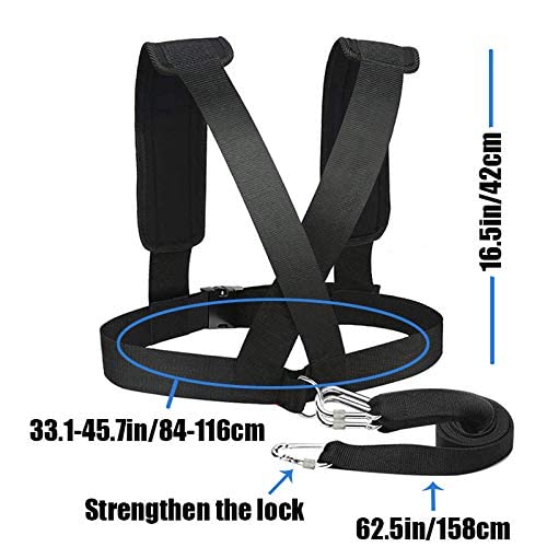 Sled Harness Tire Pulling Strap for Fitness Weight Training and Speed Chute Football Workout Equipment Pulls up to 1.5T - View 2 of 6