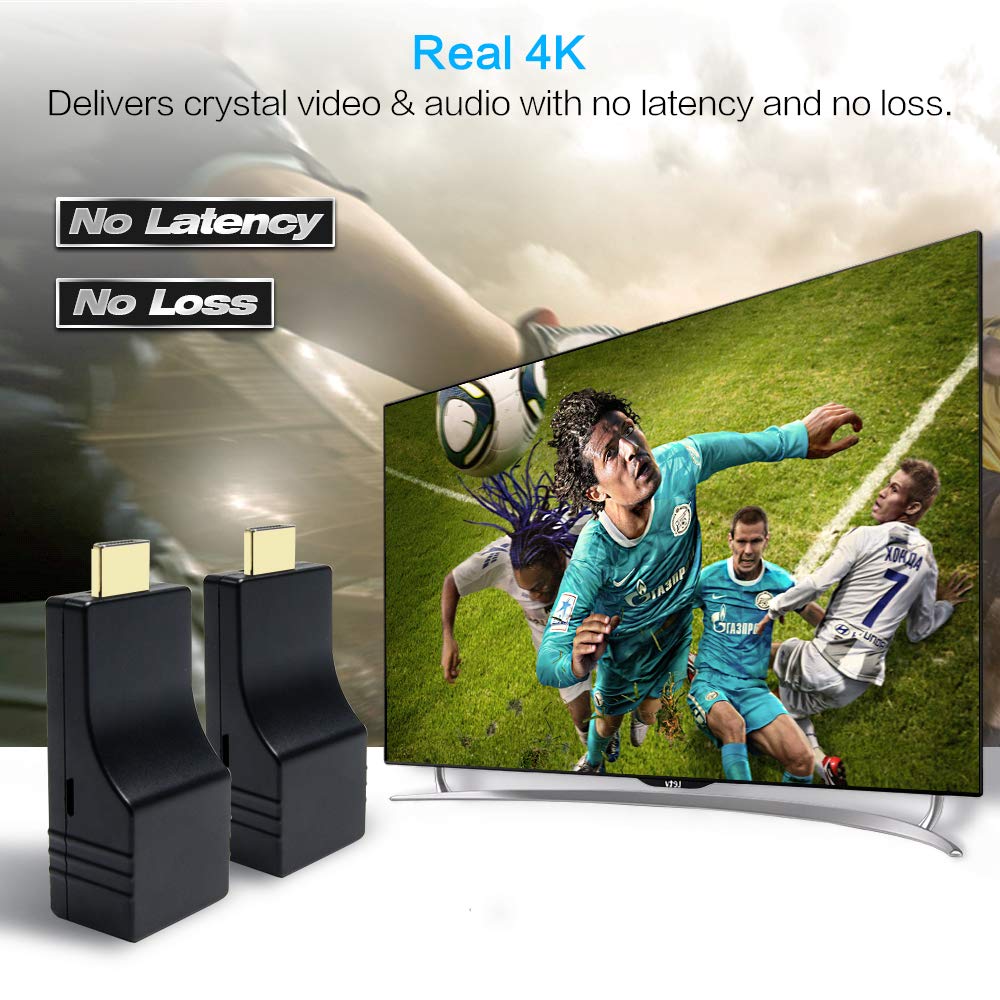 DDMALL Mini 4K HDMI Extender Over Single CAT5e/CAT6/7 Cable with IR Remote 230ft at 4K 60Hz 295ft at 1080P POC HDR HDMI 2.0 HDCP 2.2 1.4 EDID - View 4 of 9