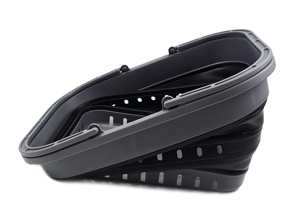 SAMMART Buy SAMMART 19L Collapsible Tub - Portable Picnic Basket & Space-Saving Storage Container (Grey/Black) - View 3 of 7