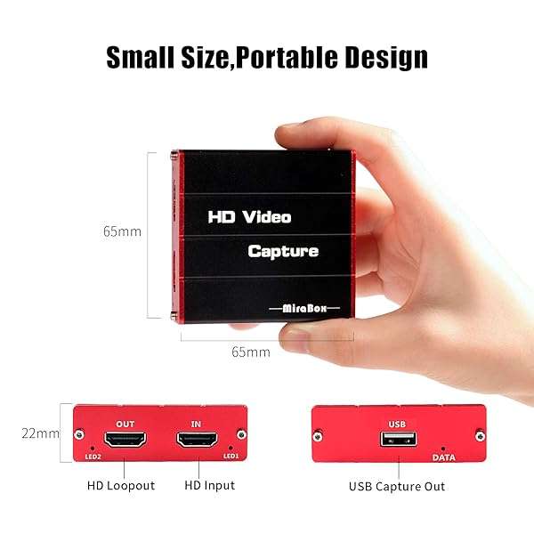 Mirabox Mirabox USB 3.0 HDMI Video Capture Card: 1080P 60FPS for Nintendo Switch, Xbox, PS4 - Perfect for OBS & Twitch Streaming - View 8 of 8