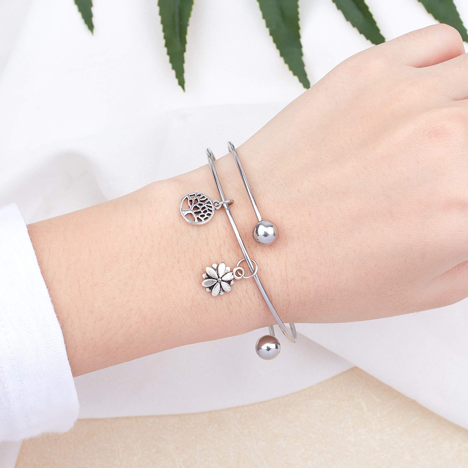 OLYCRAFT 10pcs 2.5 Inch Expandable Blank Bangle Bracelets Gold Silver Stainless Steel Wire for Jewelry Making - View 7 of 7