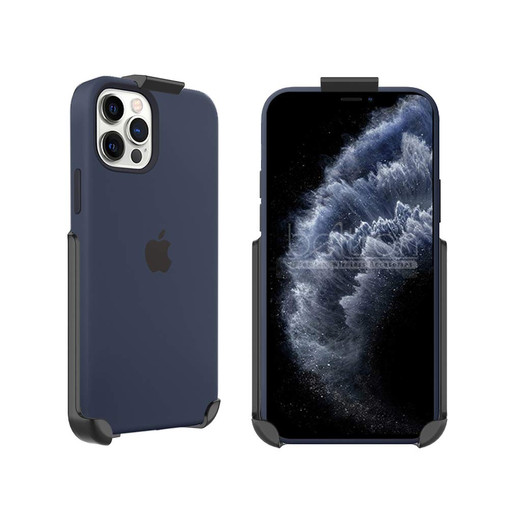 BELTRON Belt Clip Holster for Apple Silicone Case iPhone 13 13Pro 12 12 Pro with MagSafe Built in Kickstand Holster Only Case Not Included - View 3 of 4