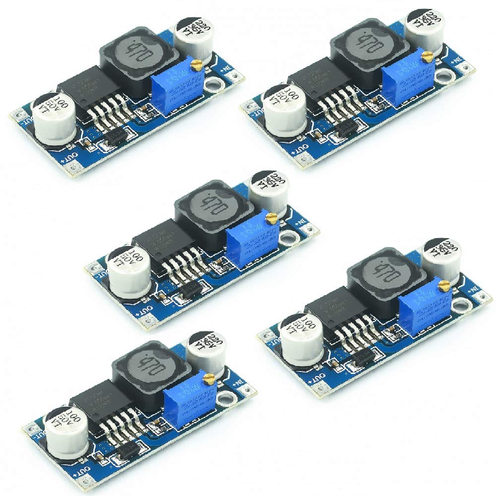 Chironal 5PCS XL6009 DC-DC Boost Adjustable Power Supply Module Board 4A Output 5V 6V 9V 12V 24V