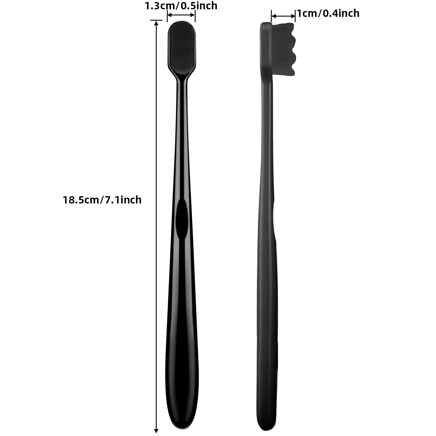 Patelai 8 Pieces Extra Soft Micro Nano Toothbrush for Adults with 20000 Bristles Black and White Handle for Gentle Oral Care - View 2 of 7