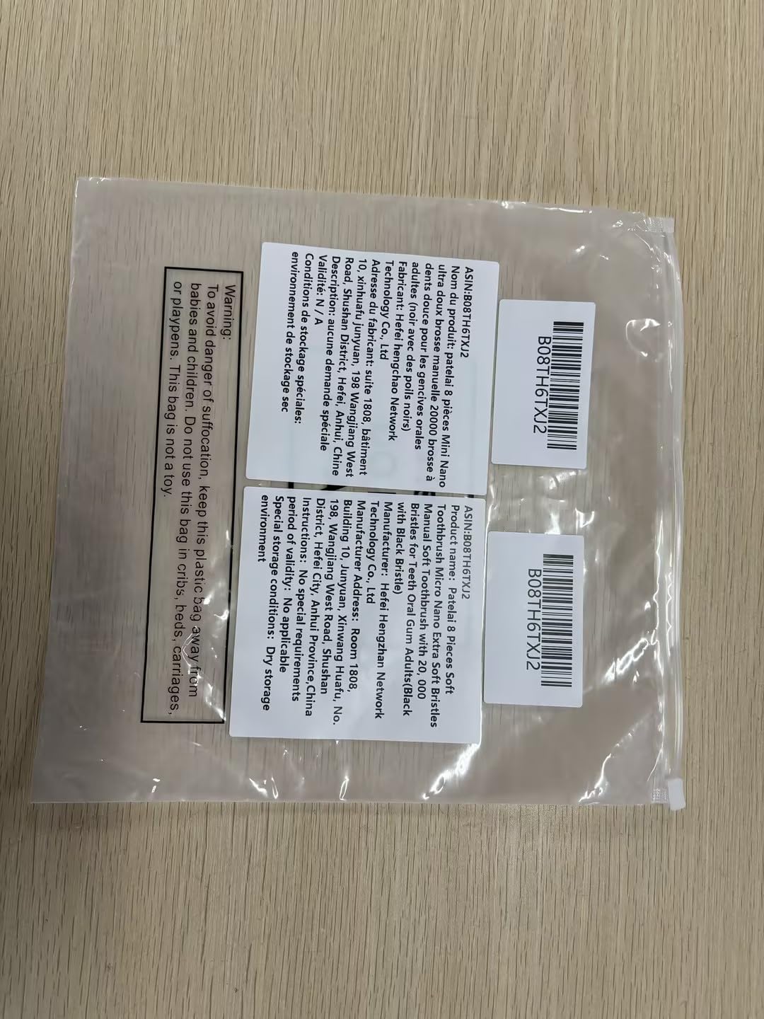 Patelai 8 Pieces Extra Soft Micro Nano Toothbrush for Adults with 20000 Bristles Black and White Handle for Gentle Oral Care - View 7 of 7