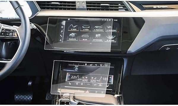 mbsix Buy MBSIX Tempered Glass Screen Protector for 2019-2025 Audi Q7 Q8 E-Tron - HD Clear, Scratch-Resistant, Anti-Glare Protection