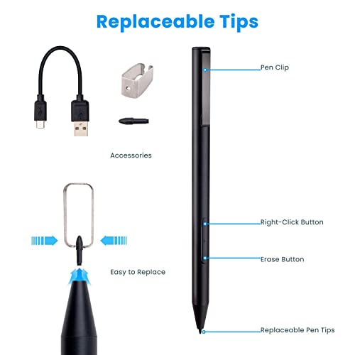 BoxWave BoxWave Stylus Pen for ASUS VivoBook Flip 14 TP410UA ActiveStudio Ultra Fine Tip Electronic Stylus Jet Black - View 8 of 10