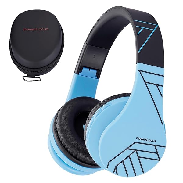 PowerLocus PowerLocus Bluetooth Headphones for Kids: Wireless, Foldable, 85DB Volume Limit, Microphone & FM for Tablets & PCs