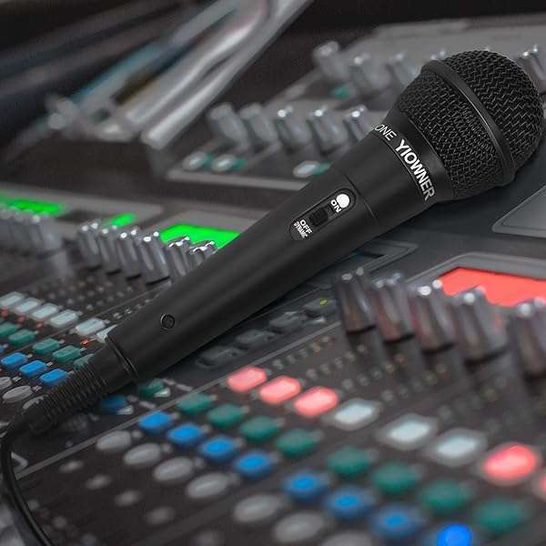 YIOWNER YIOWNER Wired Karaoke Microphone - Handheld Dynamic Mic with 2.5m Cable for Singing, Speakers, AMP & Mixer - View 7 of 8