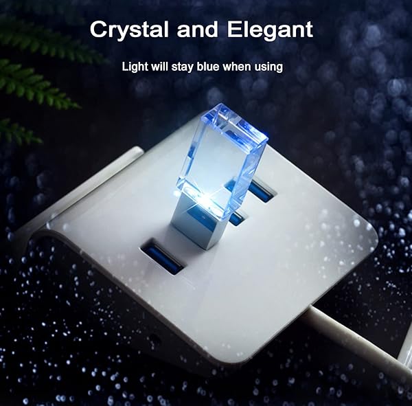 Laak Laak 32GB Crystal Transparent Rectangle USB Flash Drive 3.0 Wedding Gift Pendrive Gold - View 10 of 11