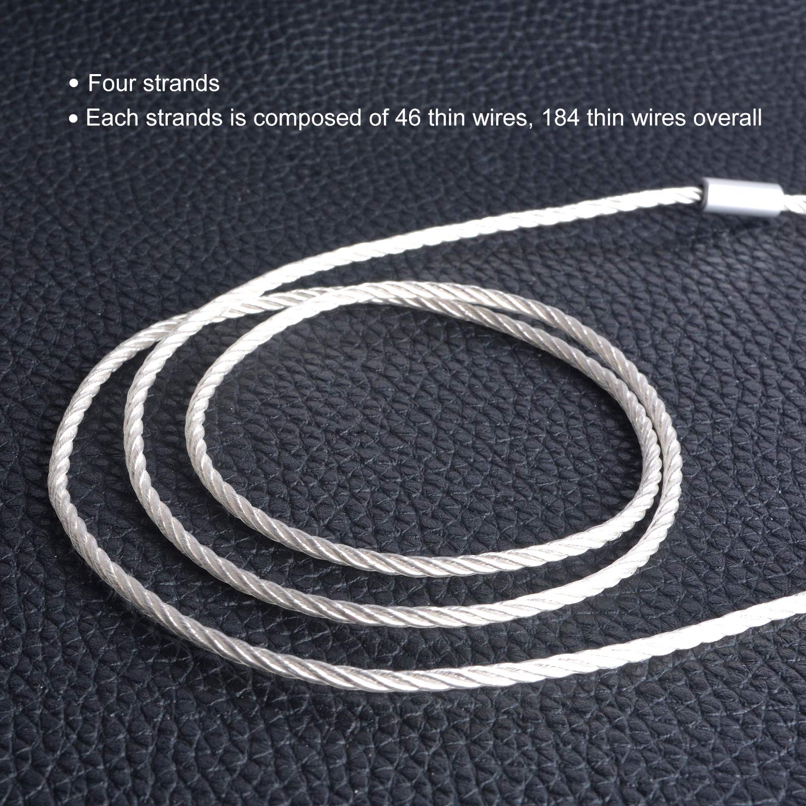 OKCSC Earphone Upgrade Cable 0.78mm 2pin Replacement Cord 4 Cores OFC Silver Plated Audio Adapter for KZ ES4 ED16 ZS5 ZS6 ZSR ZST ZS10 - View 4 of 6