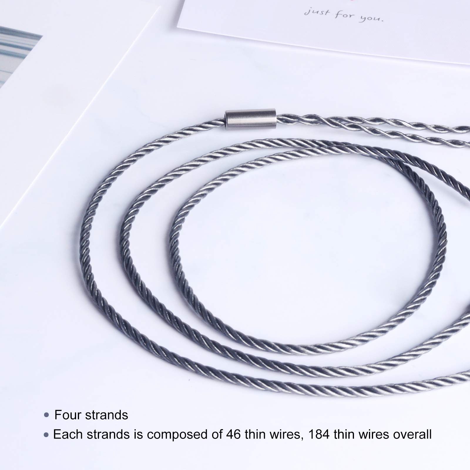 OKCSC Earphone Upgrade Cable 0.78mm 2pin Replacement Cord 4 Cores OFC Silver Plated Audio Adapter for KZ ES4 ED16 ZS5 ZS6 ZSR ZST ZS10 Gray Mic - View 4 of 7