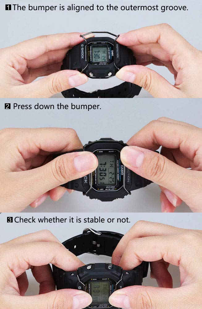 Zshion Stainless Steel Watch Bumper for Casio GX56BB GWX56 Wire Guard Protector Gold - View 6 of 6